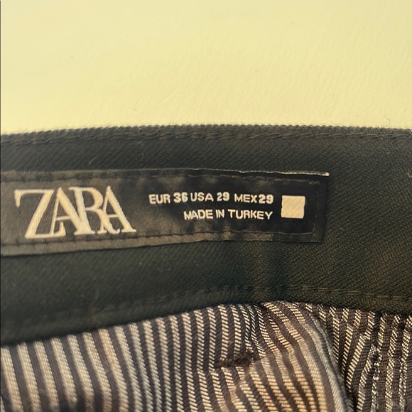 ZARA The Melange Black Pant Slim Bi Stretch Trousers Elegant Formal Size 29 NEW - Picture 10 of 13